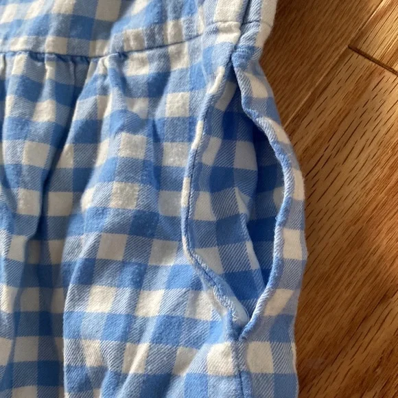 Vineyard Vines | blue plaid flannel shirtdress 4T - Picture 7 of 7